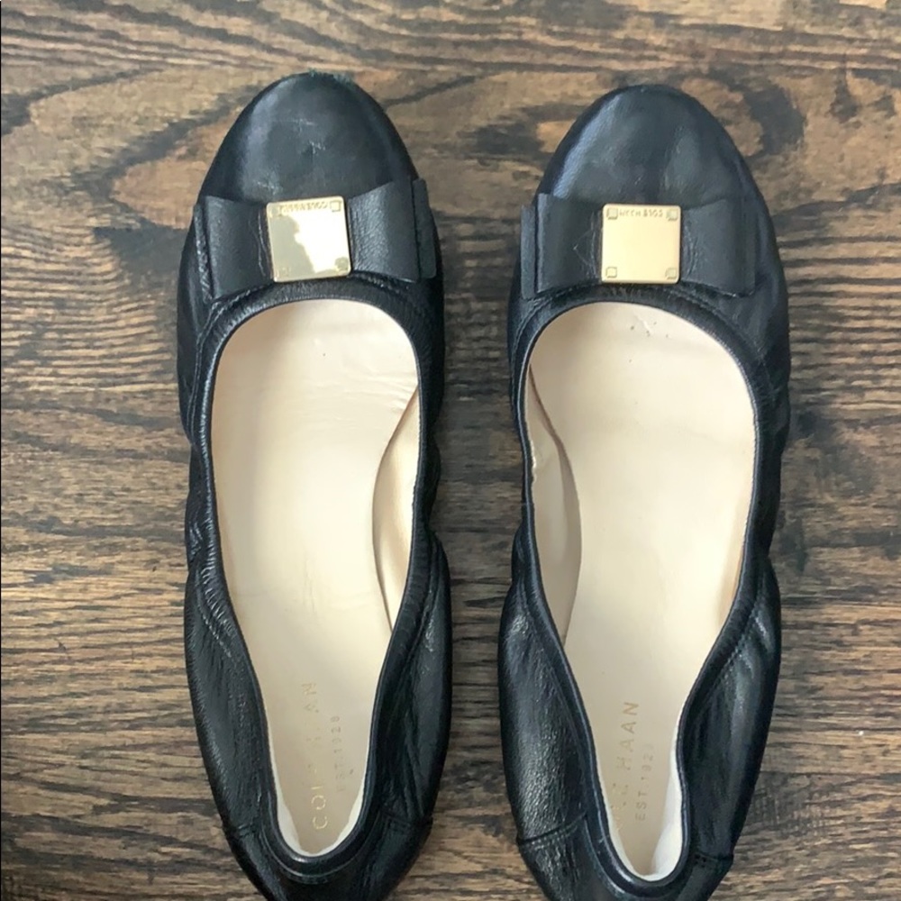 Cole Haan “Tali” Black Bow flats size 8